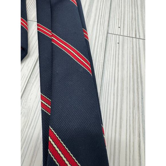 Ketch Men’s Striped Necktie Blue Red Classic Business Formal Tie‎ Accessory - Picture 3 of 3